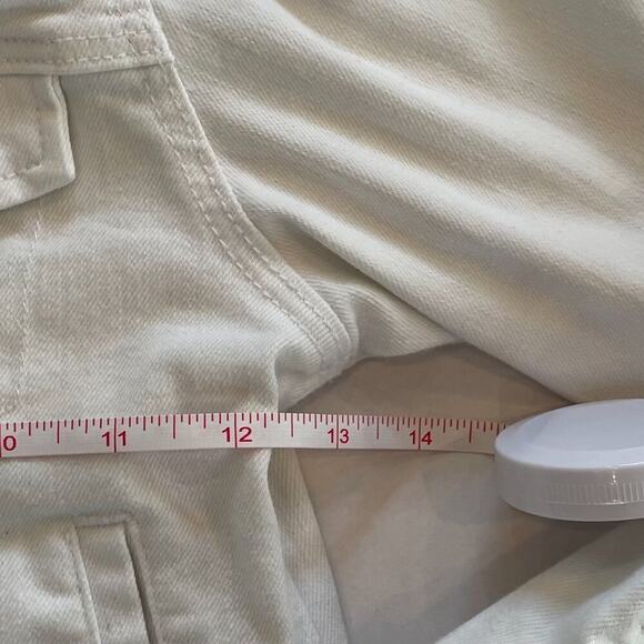 Cat & Jack Girl's Cotton Blend White Denim/Jean Jacket Snap Button Closure, 6 - Picture 10 of 12